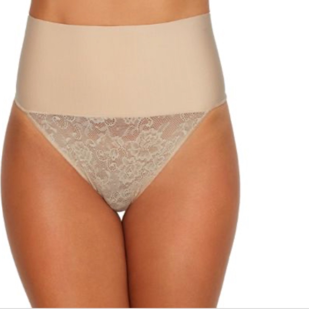 Maidenform Lace Tummy Control Shapewear Underwear Thong, Breathable, NWT
